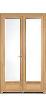 PORTE BALCON CHENE CLAIR NATUREL 2 VANTAUX