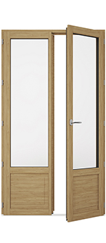 PORTE FENETRE PIN NATUREL 2 VANTAUX