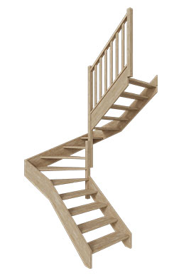 AUTHENTIQUE DOUBLE QUART TOURNANT INTERMEDIAIRE