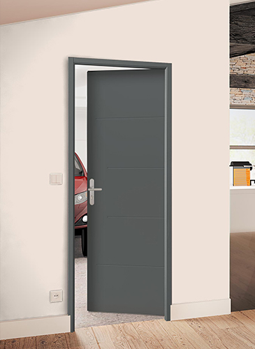 Bloc porte intérieur 73cm - Huisserie fin de chantier - 4 traits laqué  blanc fini, Standard ou sur mesure