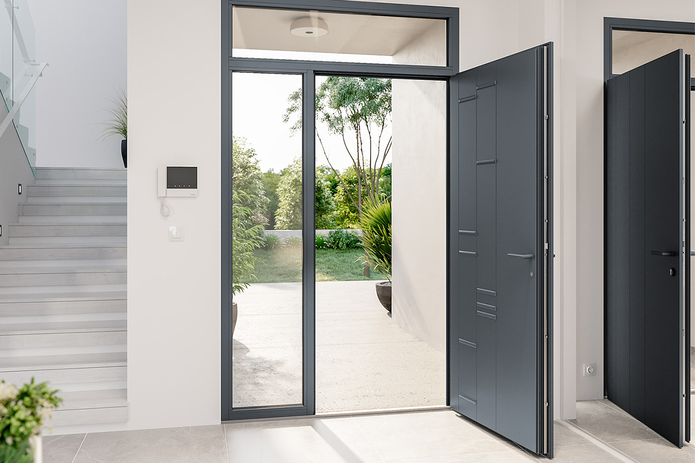 Quelle porte d'entrée choisir ? La porte d'entrée aluminium - GIMM