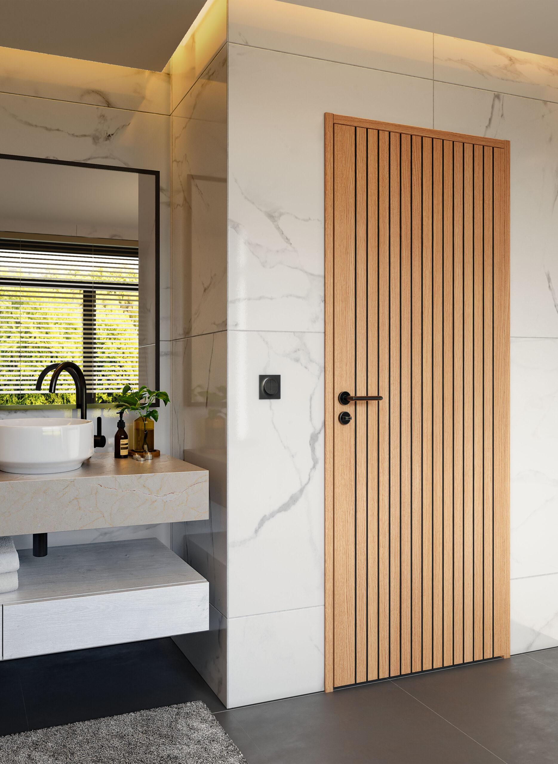 porte d'intérieur INFLUENCE CHÊNE VERTICA - GIMM Menuiseries