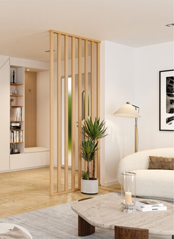 CLAUSTRA ESCALIER BOIS : rampe d'escalier ou cloison