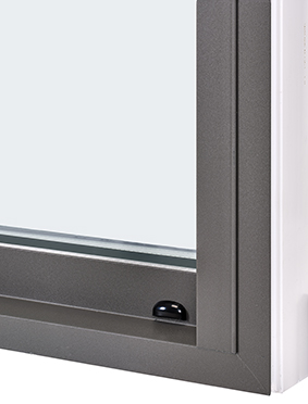 PVC plaxé gris terre d'ombre RAL 7022