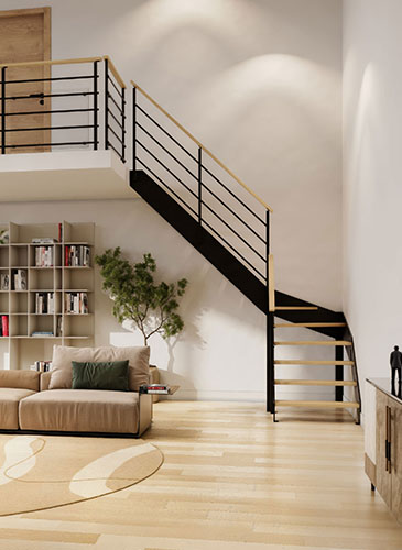 escalier-duo-bois-metal-tandem-sans contremarches-gimm-menuiseries